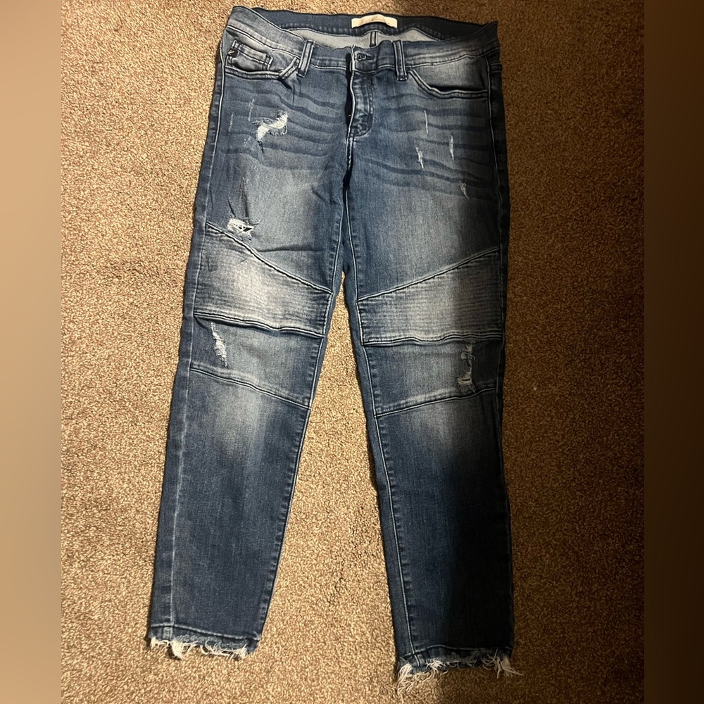 Men's Blue Distressed Jeans